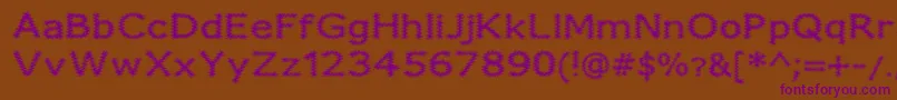 FuzzyXmas Font – Purple Fonts on Brown Background