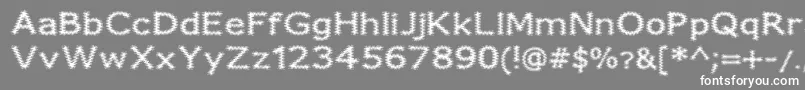 フォントFuzzyXmas – 灰色の背景に白い文字