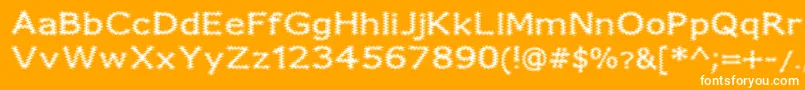 FuzzyXmas Font – White Fonts on Orange Background