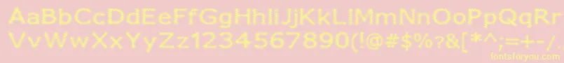 FuzzyXmas Font – Yellow Fonts on Pink Background