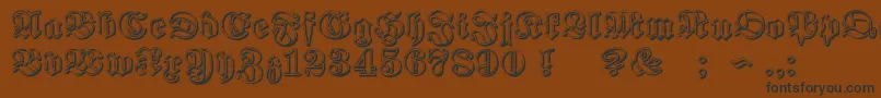 ProclamateRibbon Font – Black Fonts on Brown Background