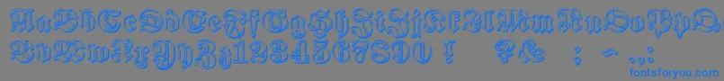 ProclamateRibbon-Schriftart – Blaue Schriften auf grauem Hintergrund