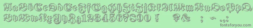 ProclamateRibbon Font – Gray Fonts on Green Background