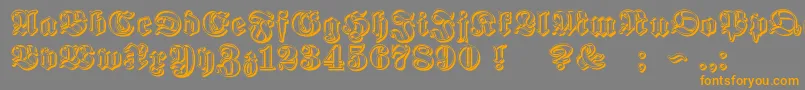 ProclamateRibbon Font – Orange Fonts on Gray Background