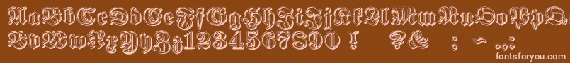 ProclamateRibbon Font – Pink Fonts on Brown Background