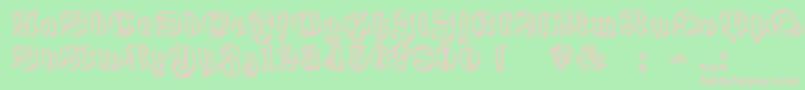 ProclamateRibbon Font – Pink Fonts on Green Background