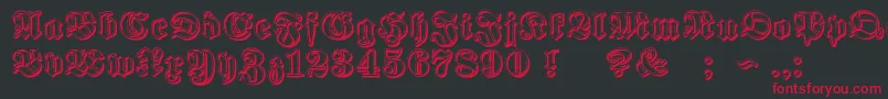 ProclamateRibbon Font – Red Fonts on Black Background