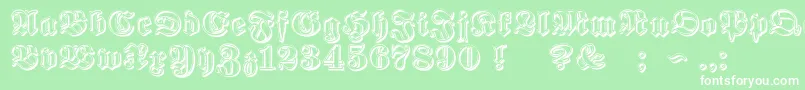 ProclamateRibbon Font – White Fonts on Green Background