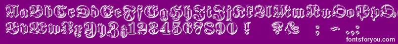 ProclamateRibbon Font – White Fonts on Purple Background