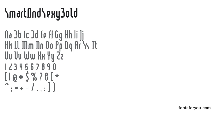 Czcionka SmartAndSexyBold – alfabet, cyfry, specjalne znaki