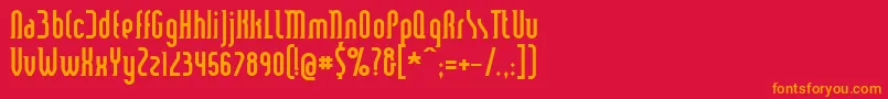 SmartAndSexyBold-Schriftart – Orangefarbene Schriften auf rotem Hintergrund