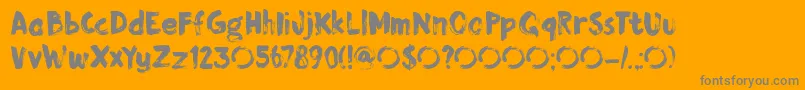 DkMomotaro Font – Gray Fonts on Orange Background