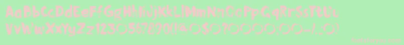 DkMomotaro Font – Pink Fonts on Green Background