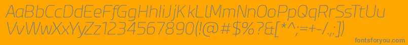 EsphimereExtraLightItalic Font – Gray Fonts on Orange Background