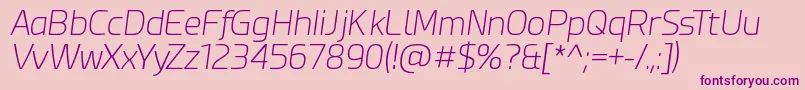 EsphimereExtraLightItalic Font – Purple Fonts on Pink Background