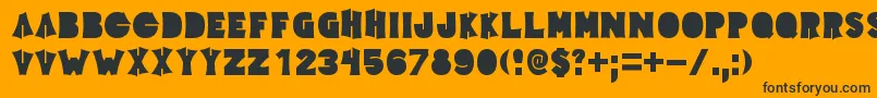 Elecpklb Font – Black Fonts on Orange Background