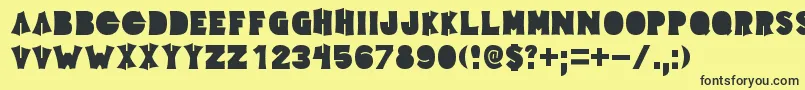 Elecpklb Font – Black Fonts on Yellow Background