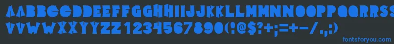 Elecpklb Font – Blue Fonts on Black Background