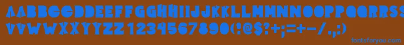 Elecpklb Font – Blue Fonts on Brown Background