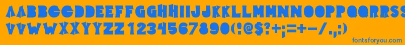 Elecpklb Font – Blue Fonts on Orange Background