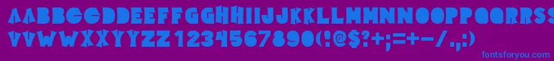 Elecpklb Font – Blue Fonts on Purple Background