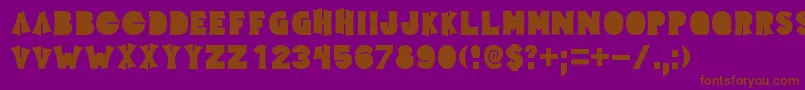 Elecpklb Font – Brown Fonts on Purple Background