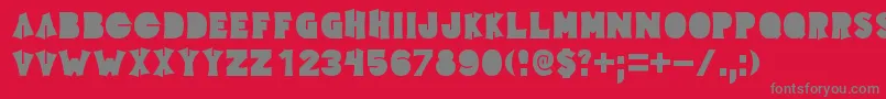 フォントElecpklb – 赤い背景に灰色の文字