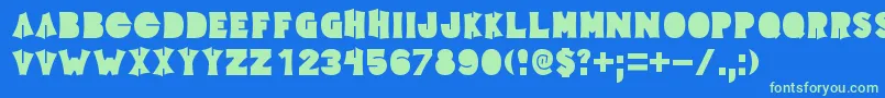 Elecpklb Font – Green Fonts on Blue Background