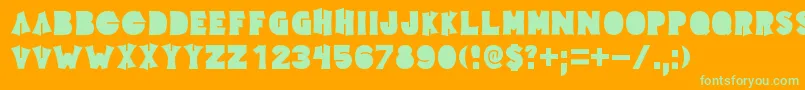 Elecpklb Font – Green Fonts on Orange Background