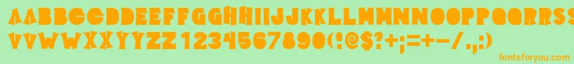 Elecpklb Font – Orange Fonts on Green Background