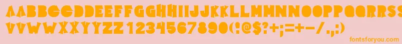 Elecpklb Font – Orange Fonts on Pink Background