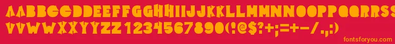 Elecpklb Font – Orange Fonts on Red Background