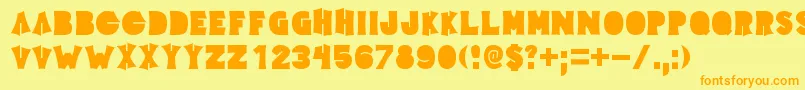 Elecpklb Font – Orange Fonts on Yellow Background