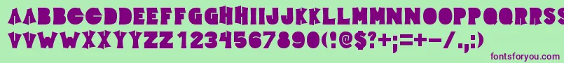 Elecpklb Font – Purple Fonts on Green Background