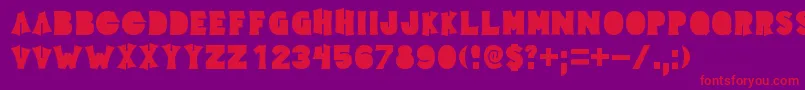 Elecpklb Font – Red Fonts on Purple Background