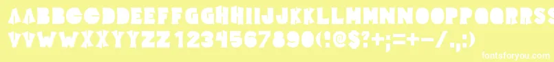 Elecpklb Font – White Fonts on Yellow Background