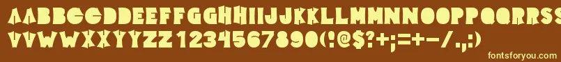 Elecpklb Font – Yellow Fonts on Brown Background