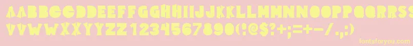 Elecpklb Font – Yellow Fonts on Pink Background