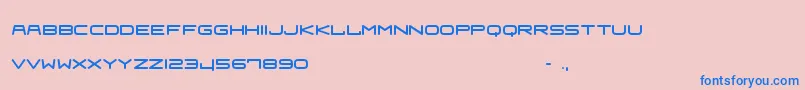 Fraulein-Schriftart – Blaue Schriften auf rosa Hintergrund