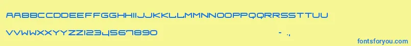Czcionka Fraulein – niebieskie czcionki na żółtym tle