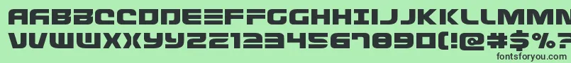 Defconzeroexpand-fontti – mustat fontit vihreällä taustalla