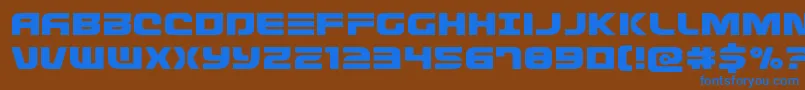 Defconzeroexpand Font – Blue Fonts on Brown Background