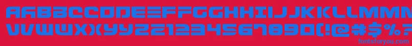 Defconzeroexpand Font – Blue Fonts on Red Background