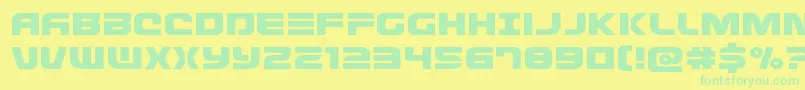 Defconzeroexpand Font – Green Fonts on Yellow Background