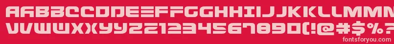 Defconzeroexpand Font – Pink Fonts on Red Background