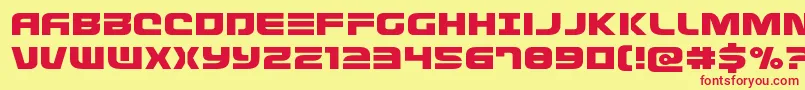 Defconzeroexpand Font – Red Fonts on Yellow Background