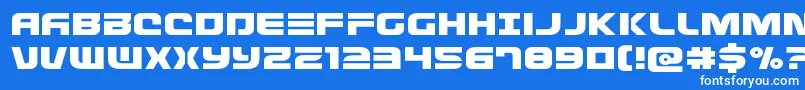 フォントDefconzeroexpand – 青い背景に白い文字