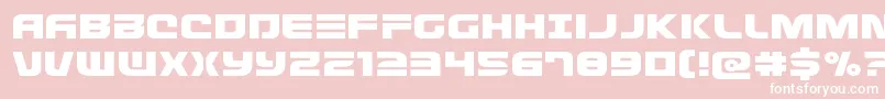 Defconzeroexpand-fontti – valkoiset fontit vaaleanpunaisella taustalla
