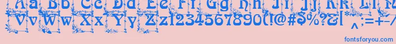 ArnoldBocklincInitialOne Font – Blue Fonts on Pink Background