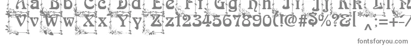 フォントArnoldBocklincInitialOne – 白い背景に灰色の文字